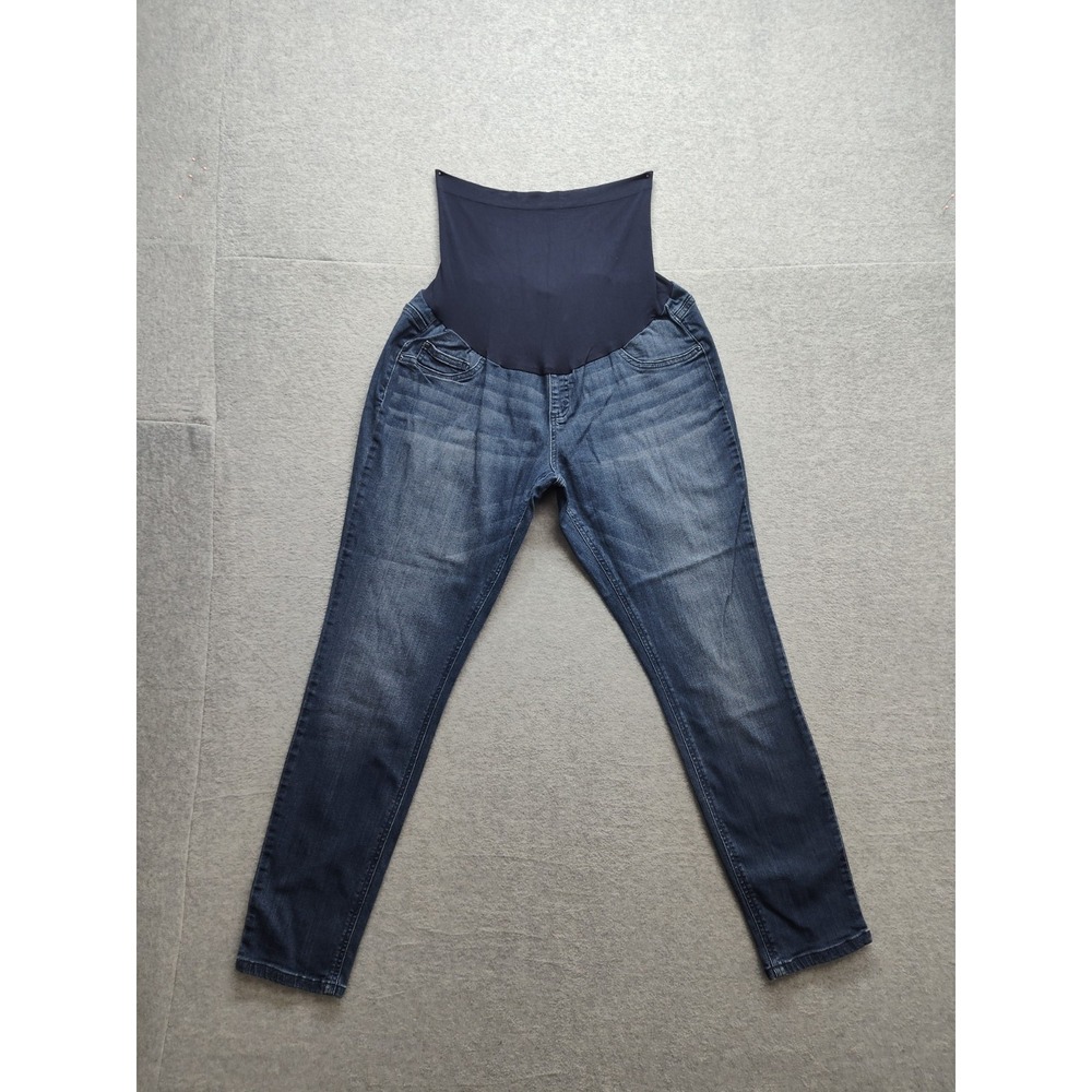 Motherhood Maternity Denim Women Jeans XL Blue Pull On Belly Band Stretch Casual